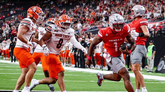 TST Images: UNLV defeats Idaho State, 38-31, in season opener at Allegiant Stadium taken at Allegiant Stadium (UNLV Rebels)