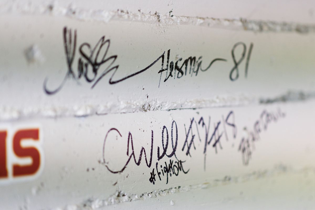 USC grounds crew sets up the field before a game against Nebraska Cornhuskers, November 16 2024 at The Los Angeles Memorial Coliseum in Los Angeles. 
