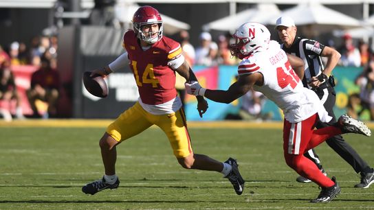 Vance Jr's interception seals game, Maiava wins in USC starting debut taken at Los Angeles Memorial Coliseum (USC)