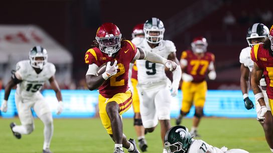 TST Images: USC beats Michigan State, 45-31 taken Los Angeles Memorial Coliseum (USC)