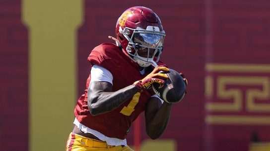 TST Images: USC Football Practice at Howard Jones Field taken at Howard Jones Field  (USC). Photo by Dakota Gray - The Sporting Tribune 