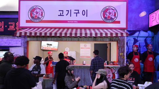 Kogi Korean BBQ serves food at Activision's Call of Duty: Modern Warfare 4 activation in Los Angeles. Kogi Korean BBQ serves food at Activision's Call of Duty: Modern Warfare 4 activation in Los Angeles.