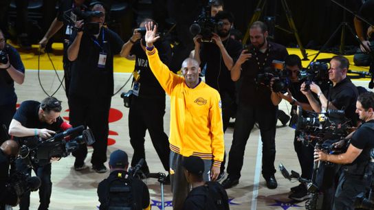 Kobe Bryant's last warm-up jacket sold at auction for $336,000 taken at Los Angeles (Los Angeles Lakers)