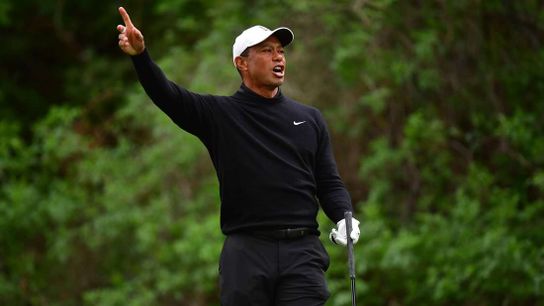 Tiger Woods, amid flap, shoots 74 but makes cut in L.A. (Golf)