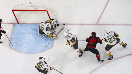 Hurting at goalie, division leader Knights take on Blues (NHL)