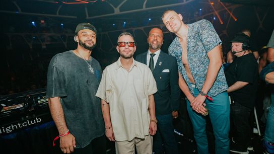 The Denver Nuggets flew to Las Vegas after their championship parade to continue their party at Hakkasan inside the MGM Grand Hotel & Casino.
