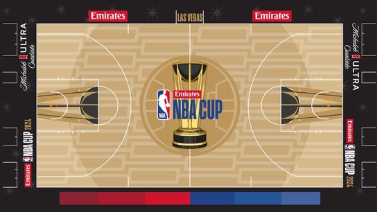 Las Vegas court for NBA Cup Semifinals and Championship games at T-Mobile Arena unveiled taken in Las Vegas (NBA)