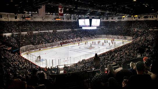 San Diego Gulls lose 4-3 to Wranglers taken at Pechanga Arena (Anaheim Ducks)