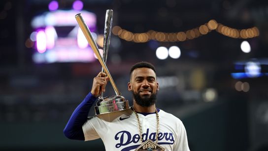 Dodgers OF Teoscar Hernandez wins Home Run Derby taken Globe Life Field (Los Angeles Dodgers)