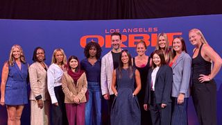Los Angeles reveals the Orbit as the team name for League One Volleyball (LOVB) taken at Intuit Dome (Los Angeles Orbit). Photo by Rey Moralde - The Sporting Tribune