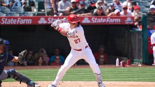 Mike Trout exits early due to injury; George Klassen show signs of promise taken at Angel Stadium (Los Angeles Angels). Photo by Jon Bryan - The Sporting Tribune