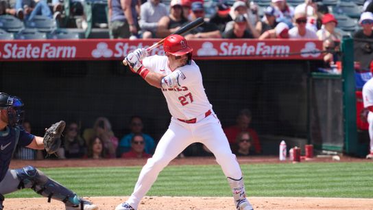 Mike Trout and Ryan Zeferjahn exit early due to injury; George Klassen show signs of promise but still needs to develop taken Angel Stadium (Los Angeles Angels). Photo by Jon Bryan - The Sporting Tribune