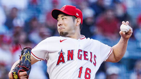 Yusei Kikuchi shut down from throwing in hopes to avoid surgery taken Angel Stadium (Los Angeles Angels). Photo by Steven Park - The Sporting Tribune