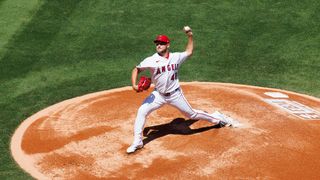 Braves bash Angels again with Detmers on the mound taken at Angel Stadium (Los Angeles Angels). Photo by Ric Tapia - The Sporting Tribune