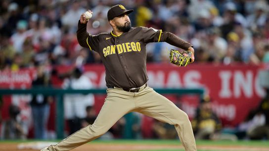 Padres rally late to beat Angels 4-1 behind bullpen strength taken at Angel Stadium (San Diego Padres). Photo by Jon Bryan - The Sporting Tribune