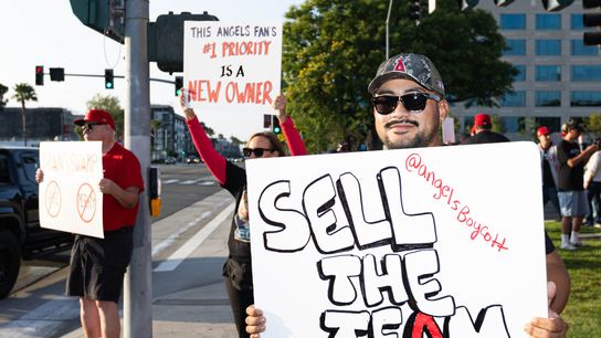 Arte Moreno sells majority ownership of Angels to Stan Kroenke taken at Angel Stadium (Los Angeles Angels). Photo by Steven Park - The Sporting Tribune