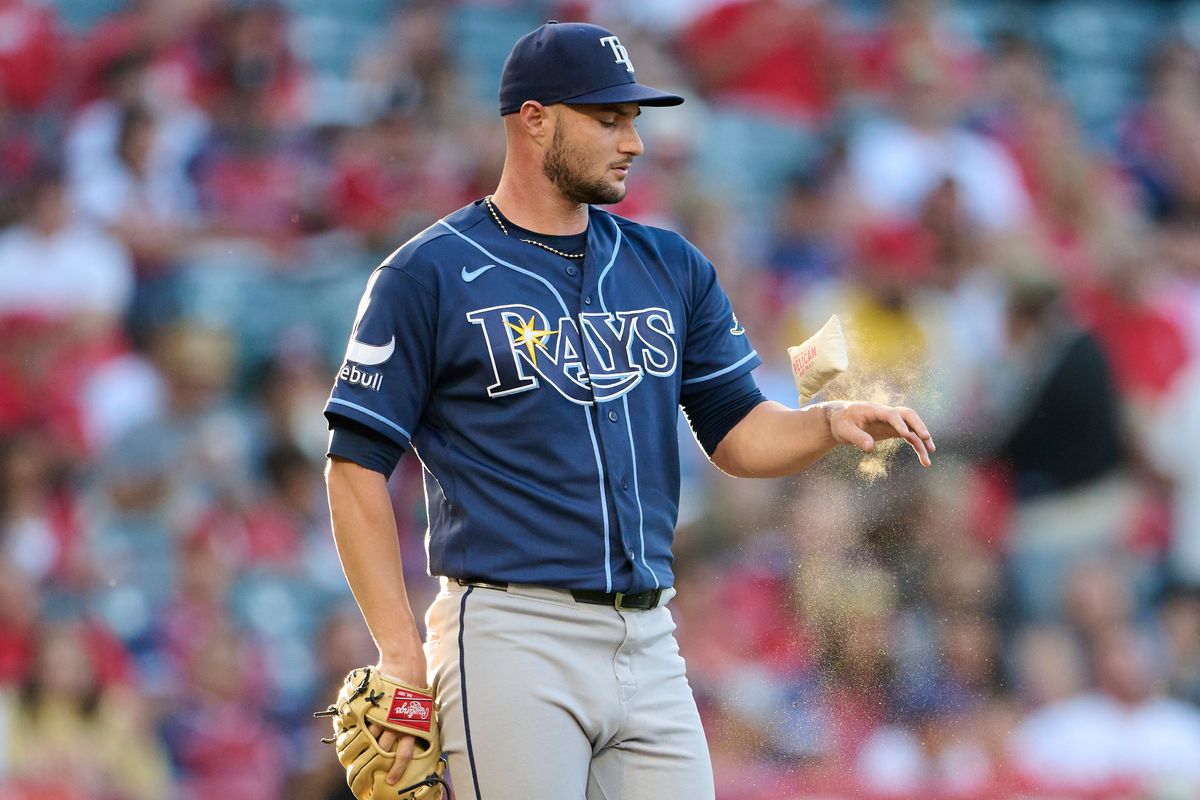 The Tampa Bay Rays Shane McClanahan #18 on the mound during an MLB game against The Los Angeles Angels on June 12th, 2026 at Angel Stadium in Anaheim, California. The Tampa Bay Rays Shane McClanahan #18 on the mound during an MLB game against The Los Angeles Angels on June 12th, 2026 at Angel Stadium in Anaheim, California.
