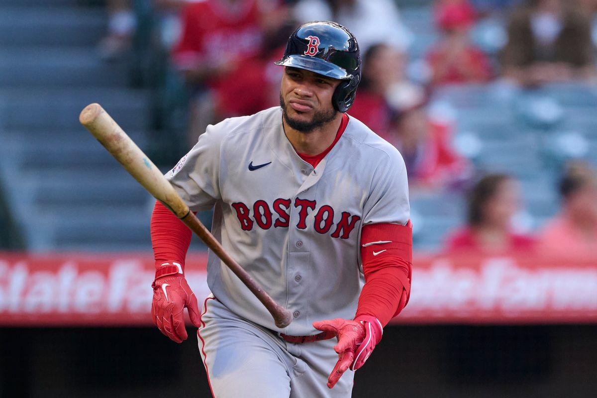 The Boston Red Sox Willson Contreras #40 hits a home run during an MLB game against The Los Angeles Angels on July 4th, 2026 at Angel Stadium in Anaheim, California. The Boston Red Sox Willson Contreras #40 hits a home run during an MLB game against The Los Angeles Angels on July 4th, 2026 at Angel Stadium in Anaheim, California.
