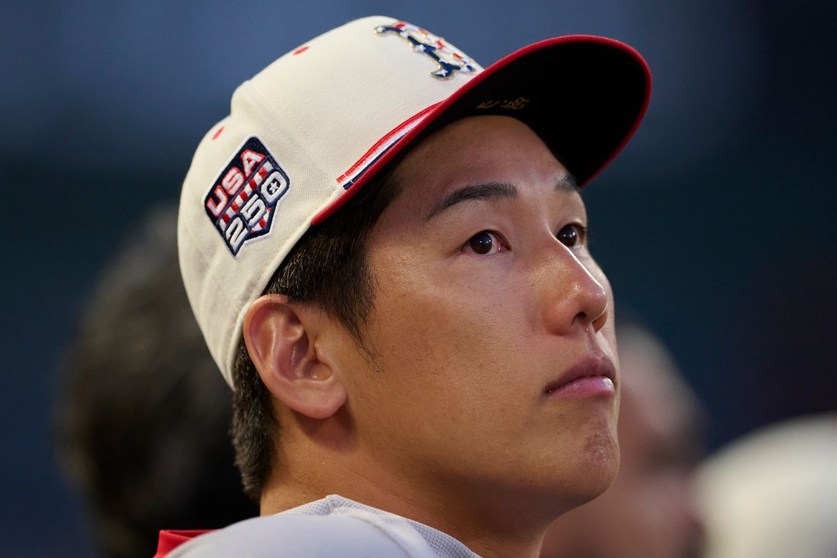 The Boston Red Sox Masataka Yoshida #7 during an MLB game against The Los Angeles Angels on July 4th, 2026 at Angel Stadium in Anaheim, California. The Boston Red Sox Masataka Yoshida #7 during an MLB game against The Los Angeles Angels on July 4th, 2026 at Angel Stadium in Anaheim, California.