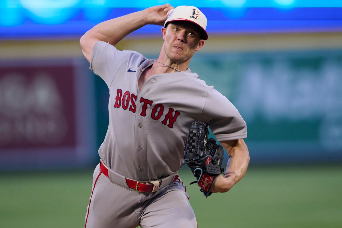 The Boston Red Sox Sonny Gray #54 pitches during an MLB game against The Los Angeles Angels on July 4th, 2026 at Angel Stadium in Anaheim, California. The Boston Red Sox Sonny Gray #54 pitches during an MLB game against The Los Angeles Angels on July 4th, 2026 at Angel Stadium in Anaheim, California.