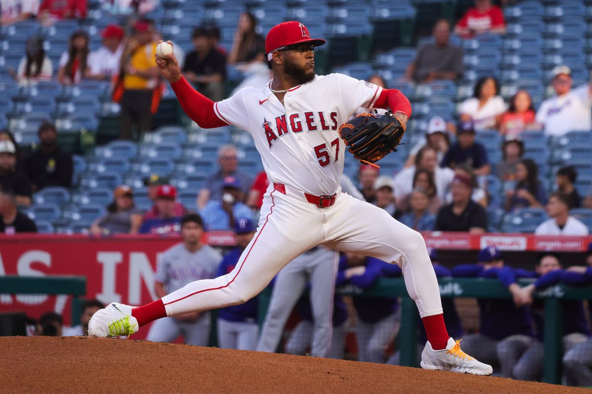 Los Angeles Angels right-handed pitcher Walbert Ureña (57) pitches during the MLB game against the Texas Rangers Thursday August 13th, 2026 at Angel Stadium in Anaheim, Calif. Los Angeles Angels right-handed pitcher Walbert Ureña (57) pitches during the MLB game against the Texas Rangers Thursday August 13th, 2026 at Angel Stadium in Anaheim, Calif.