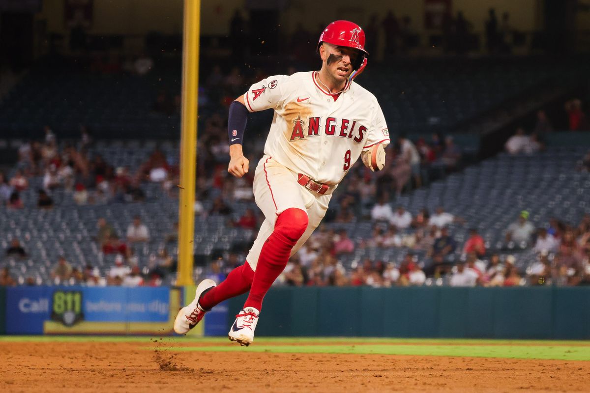 Los Angeles Angels infielder Zach Neto (9) runs during the MLB game against the Cleveland Guardians Tuesday August 25th, 2026 at Angel Stadium in Anaheim, Calif. Los Angeles Angels infielder Zach Neto (9) runs during the MLB game against the Cleveland Guardians Tuesday August 25th, 2026 at Angel Stadium in Anaheim, Calif.