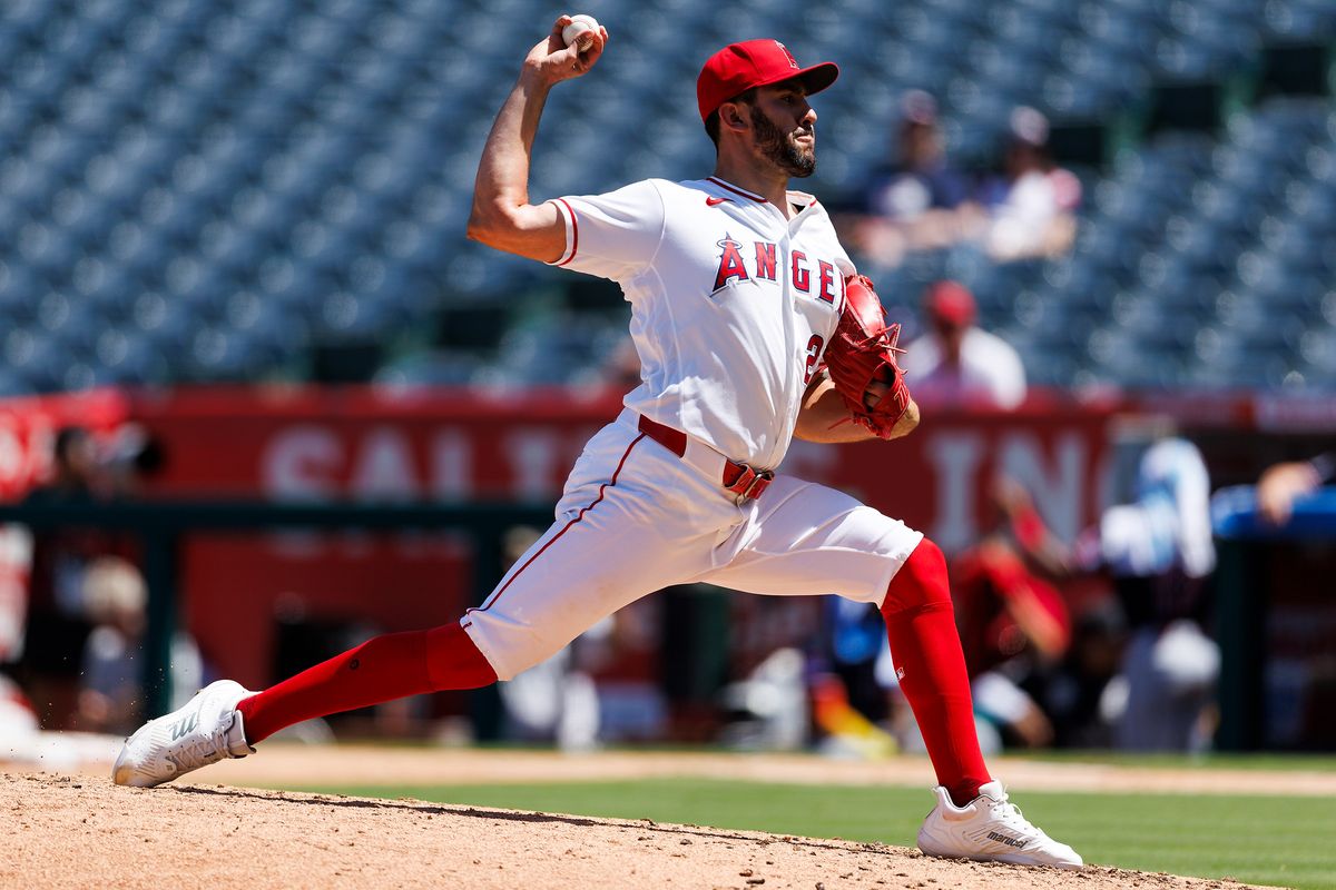 Grayson Rodriguez #21 of the Los Angeles Angels pitches during the game against the Cleveland Guardians at Angel Stadium of Anaheim on August 26, 2026 in Anaheim, California. Grayson Rodriguez #21 of the Los Angeles Angels pitches during the game against the Cleveland Guardians at Angel Stadium of Anaheim on August 26, 2026 in Anaheim, California.