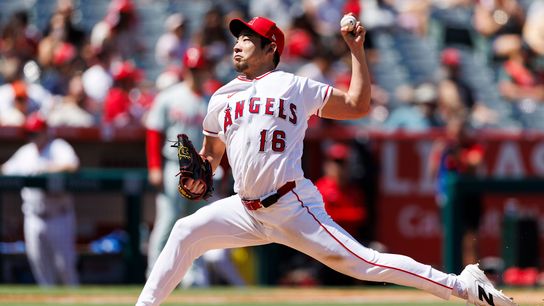 Kikuchi delivers bounceback start in loss to Phillies taken at Angel Stadium (Los Angeles Angels)