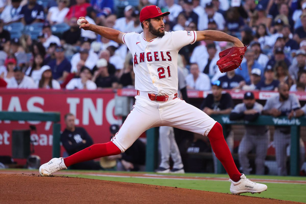 Los Angeles Angels right-handed pitcher Grayson Rodriguez (21) pitches during the MLB game against the New York Yankees Tuesday September 1st, 2026 at Angel Stadium in Anaheim, Calif. Los Angeles Angels right-handed pitcher Grayson Rodriguez (21) pitches during the MLB game against the New York Yankees Tuesday September 1st, 2026 at Angel Stadium in Anaheim, Calif.