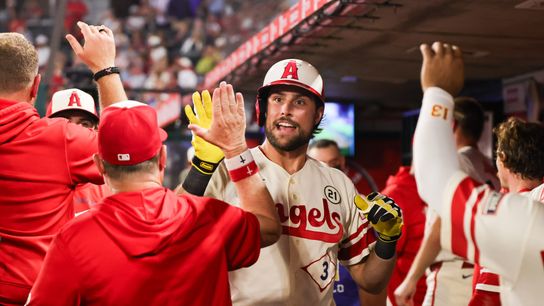Lowe’s two-strike homer capitalizes Johnson’s strong outing in win over Mariners taken Angel Stadium (Los Angeles Angels). Photo by Paige Creason - The Sporting Tribune