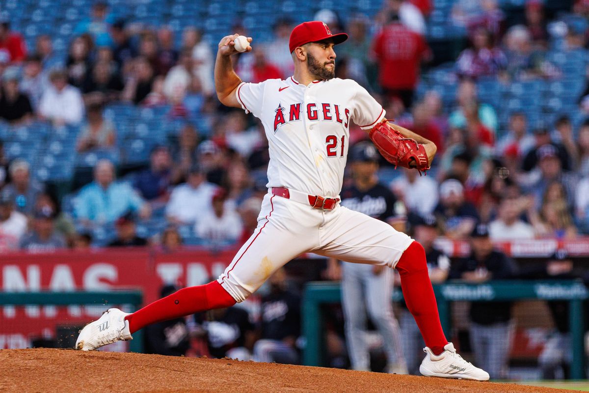 Grayson Rodriguez #21 of the Los Angeles Angels pitches during an MLB game against the Minnesota Twins on September 18, 2026 at Angel Stadium in Anaheim, California. Grayson Rodriguez #21 of the Los Angeles Angels pitches during an MLB game against the Minnesota Twins on September 18, 2026 at Angel Stadium in Anaheim, California.