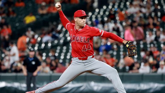 Ben Joyce finding his groove in return from shoulder surgery taken at Angel Stadium (Los Angeles Angels)