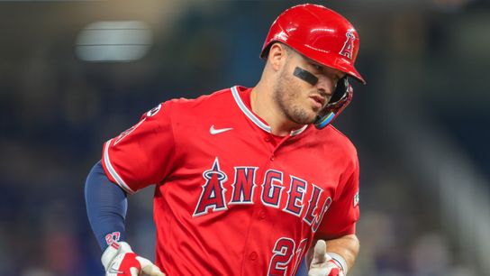 Mike Trout hits a birthday home run for record-tying sixth time in Angels win over Marlins taken at loanDepot Park (Los Angeles Angels)