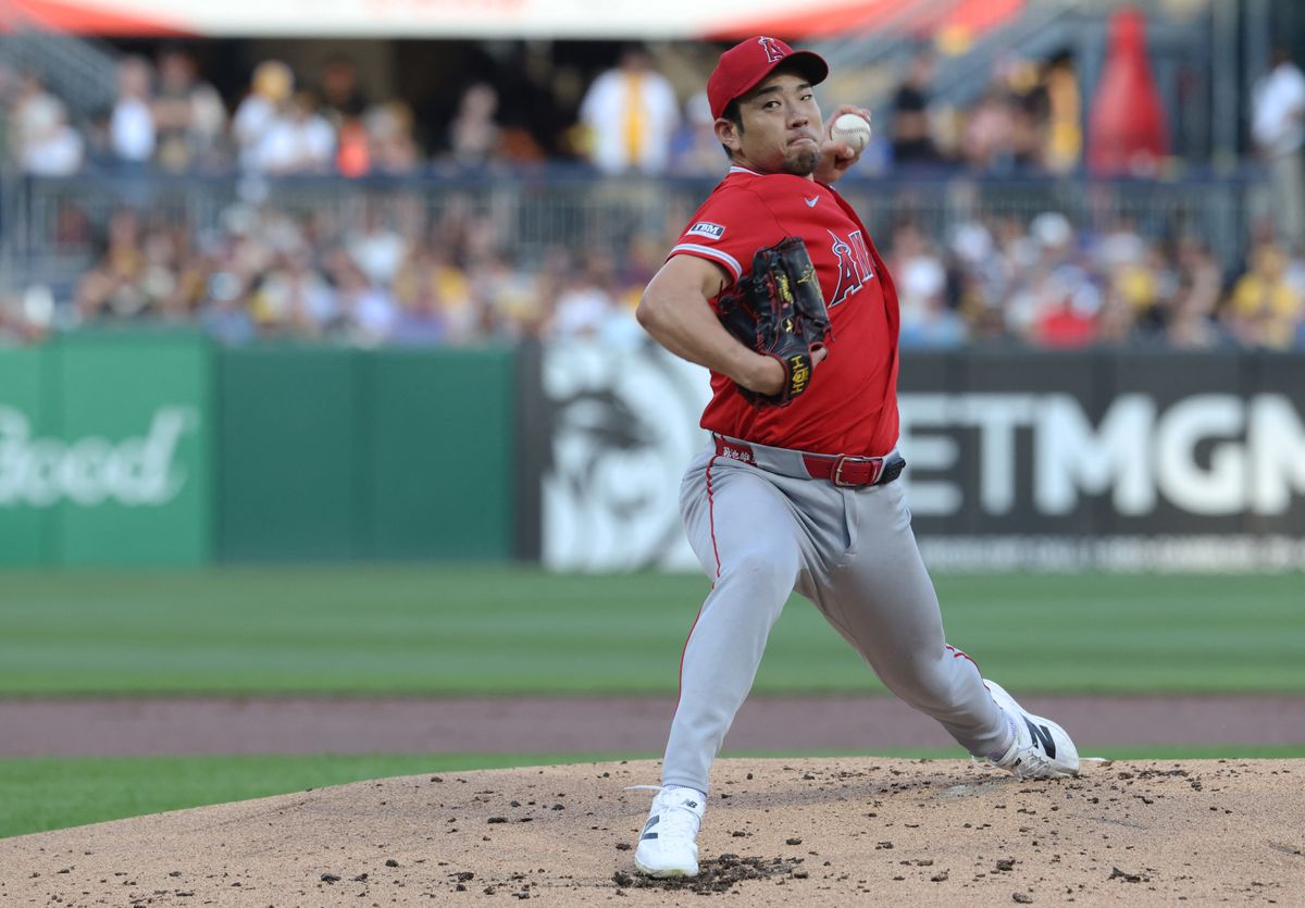 Sep 5, 2026; Pittsburgh, Pennsylvania, USA; Los Angeles Angels starting pitcher Yusei Kikuchi (16) delivers a pitch against the Pittsburgh Pirates during the first inning at PNC Park. Mandatory Credit: Charles LeClaire-Imagn Images Sep 5, 2026; Pittsburgh, Pennsylvania, USA; Los Angeles Angels starting pitcher Yusei Kikuchi (16) delivers a pitch against the Pittsburgh Pirates during the first inning at PNC Park. Mandatory Credit: Charles LeClaire-Imagn Images