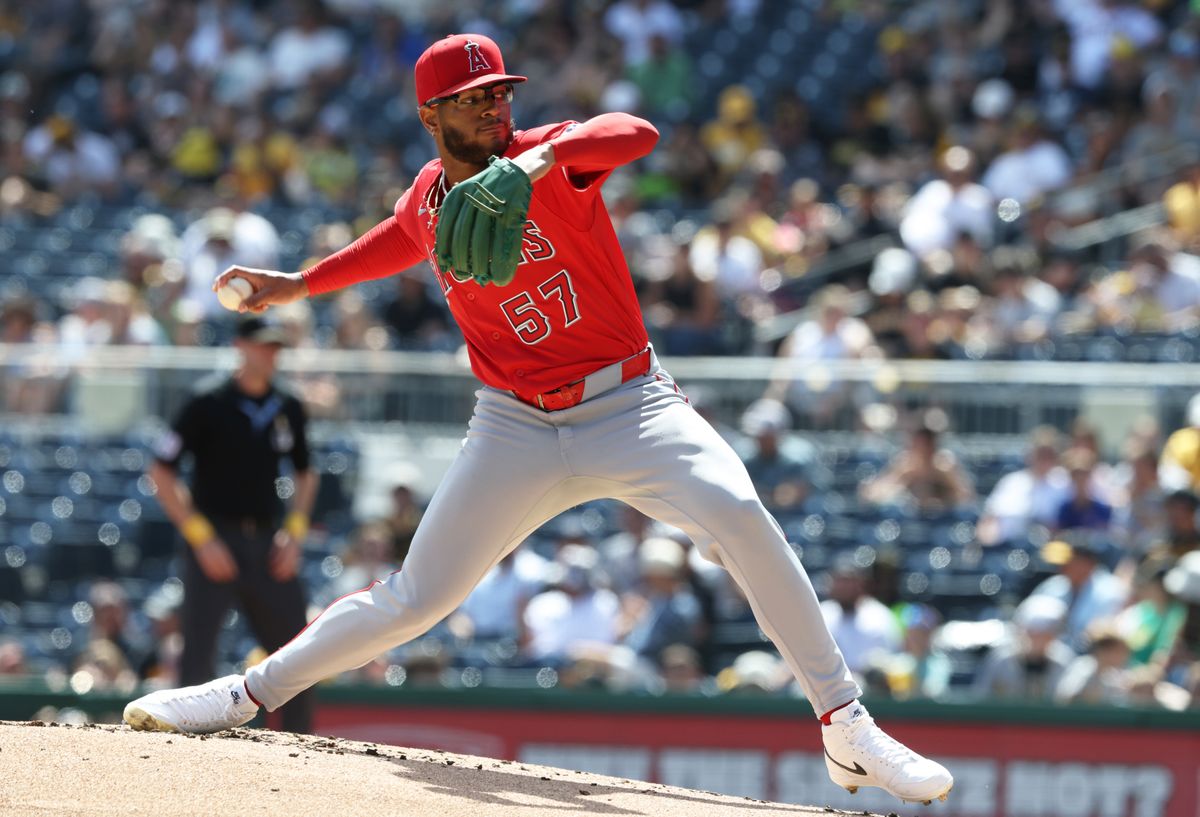 Sep 6, 2026; Pittsburgh, Pennsylvania, USA; Los Angeles Angels pitcher Walbert Urena (57) pitches against the Pittsburgh Pirates during the first inning at PNC Park. Mandatory Credit: Charles LeClaire-Imagn Images Sep 6, 2026; Pittsburgh, Pennsylvania, USA; Los Angeles Angels pitcher Walbert Urena (57) pitches against the Pittsburgh Pirates during the first inning at PNC Park. Mandatory Credit: Charles LeClaire-Imagn Images