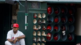 Garret Anderson, remembering a quiet legend in the Angels organization taken at Angel Stadium (Los Angeles Angels). Photo by Kyle Terada-Imagn Images