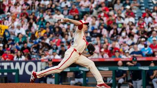Angels bullpen lifts Hendricks to 100th career win taken at Angel Stadium (Los Angeles Angels). Photo by Robert Talamantes- The Sporting Tribune