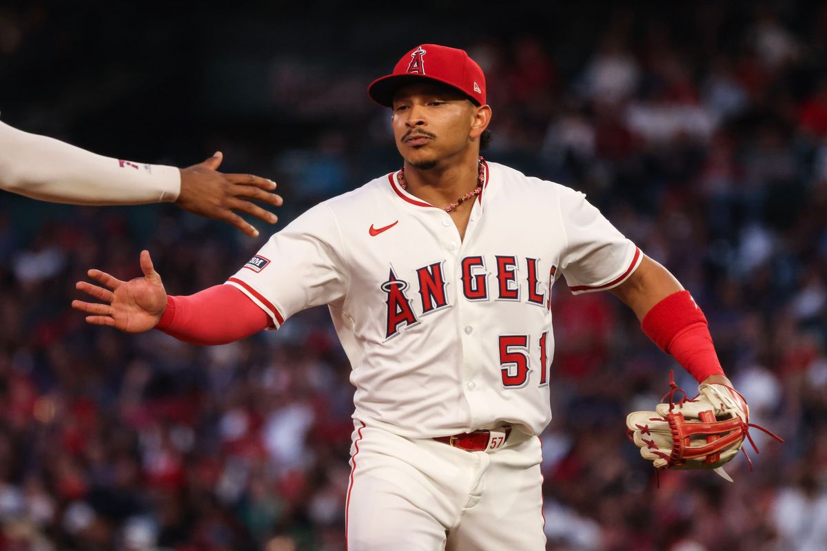 Los Angeles Angels outfielder Gustavo Campero (51) runs back into the dugout during the MLB game against the Boston Red Sox Tuesday June 24th, 2025 at Angel's Stadium in Anaheim, Calif. Los Angeles Angels outfielder Gustavo Campero (51) runs back into the dugout during the MLB game against the Boston Red Sox Tuesday June 24th, 2025 at Angel's Stadium in Anaheim, Calif.