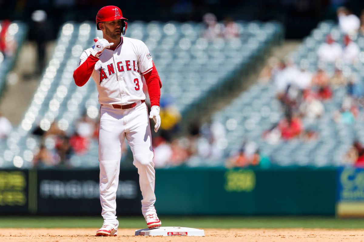 Taylor Ward #3 of the Los Angeles Angels celebrates during the game against the Washington Nationals at Angel Stadium of Anaheim on June 29, 2025 in Anaheim, California. Taylor Ward #3 of the Los Angeles Angels celebrates during the game against the Washington Nationals at Angel Stadium of Anaheim on June 29, 2025 in Anaheim, California.