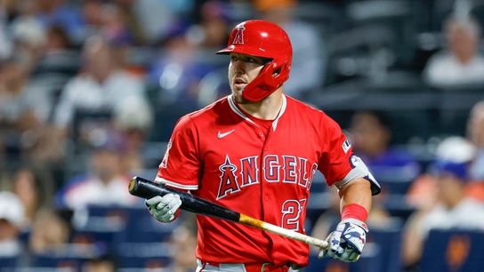 Mike Trout and Aaron Judge put on display in Angels 11-10 loss to Yankees taken at Yankee Stadium (Los Angeles Angels). Photo by John Jones-Imagn Images