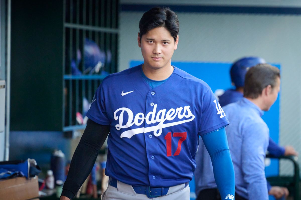 The Los Angeles Dodgers designated hitter Shohei Ohtani (17) during a Spring Training Game against The Los Angeles Angels, March 22nd, 2026 in Anaheim, California.