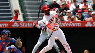 Cold Angels bats and hot Mets gloves spoil stellar Jack Kochanowicz outing  taken at Angel Stadium (Los Angels Angels). Photo by Robert Sloter - The Sporting Tribune