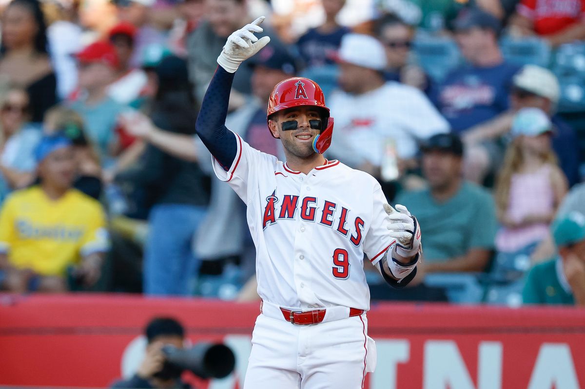 Zach Neto #9 of the Los Angeles Angels celebrates against the Boston Red Sox at Angel Stadium of Anaheim on July 5, 2026 in Anaheim, California. Zach Neto #9 of the Los Angeles Angels celebrates against the Boston Red Sox at Angel Stadium of Anaheim on July 5, 2026 in Anaheim, California.