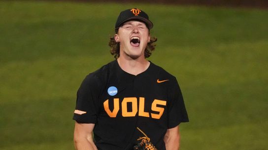 Tennessee's Nate Snead (7) celebrates after striking out Wake Forest's Javar Williams (14) end the 8th inning at the NCAA college baseball Knoxville Regional final on June 1, 2025, in Knoxville, Tenn. Tennessee's Nate Snead (7) celebrates after striking out Wake Forest's Javar Williams (14) end the 8th inning at the NCAA college baseball Knoxville Regional final on June 1, 2025, in Knoxville, Tenn.