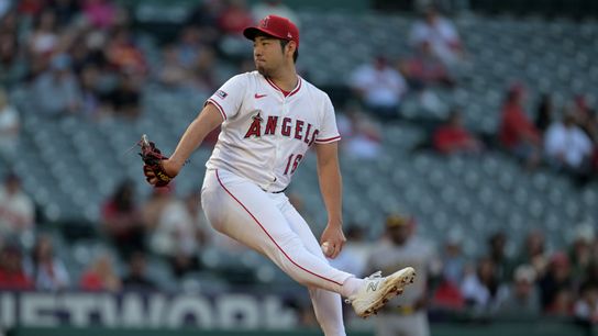 Yusei Kikuchi gives up one hit in victory over the Athletics taken at Angel Stadium (Los Angeles Angels)