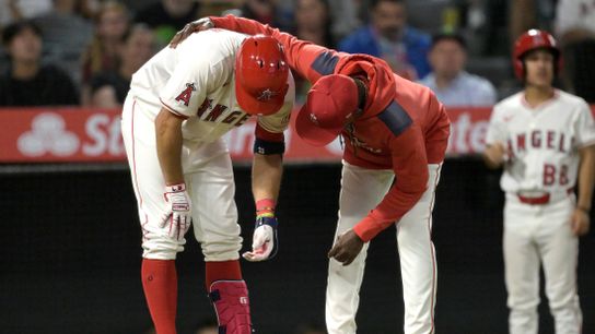 Angels Notebook: Chris Taylor placed on 10 day IL; LaMonte Wade Jr. activated; Mike Trout Update taken at Angel Stadium (Los Angeles Angels)