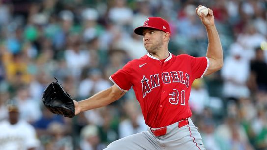 Tyler Anderson has a walk problem against the Athletics taken at Sutter Health Park (Los Angeles Angels)