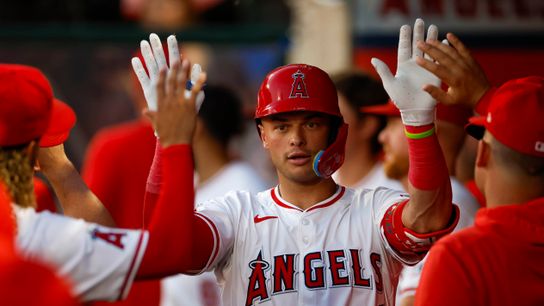 Logan O’Hoppe and Travis d’Arnaud create ‘Step Brothers’ esque bond taken in Tempe, Ariz. (Los Angeles Angels)