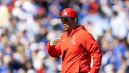 Kurt Suzuki filled with emotions and relying heavily on coaching staff, ahead of season debut taken Dodger Stadium (Los Angeles Angels). Photo by  Mark J. Rebilas-Imagn Images