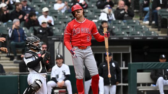 Yusei Kikuchi exits early, Angels bullpen gives up another lead in loss to White Sox taken at Rate Field (Los Angeles Angels). Photo by . Matt Marton-Imagn Images